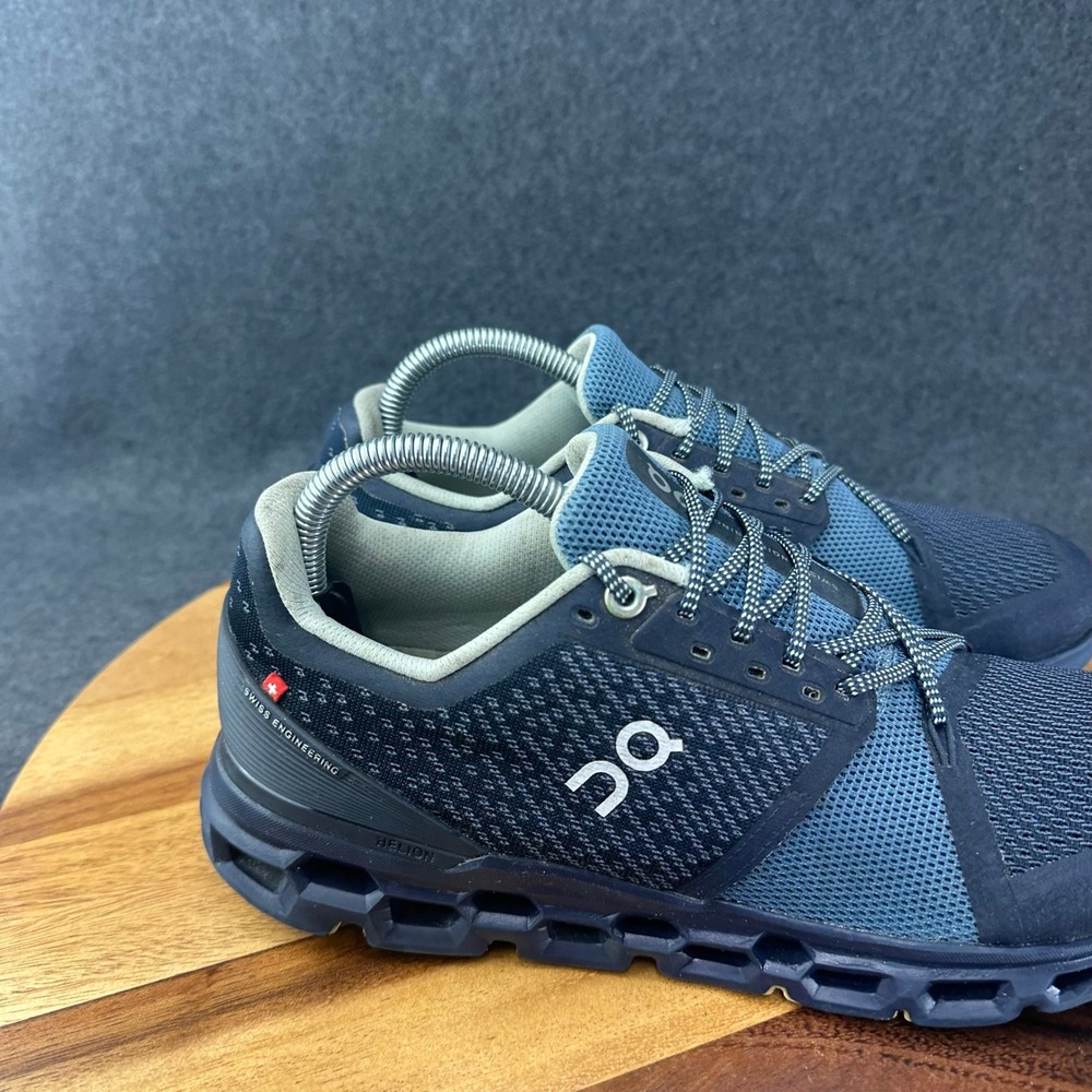 On Running Cloudstratus Navy Blue Road Running Shoes Womens 9.5 Helion CloudTec - Picture 2 of 12